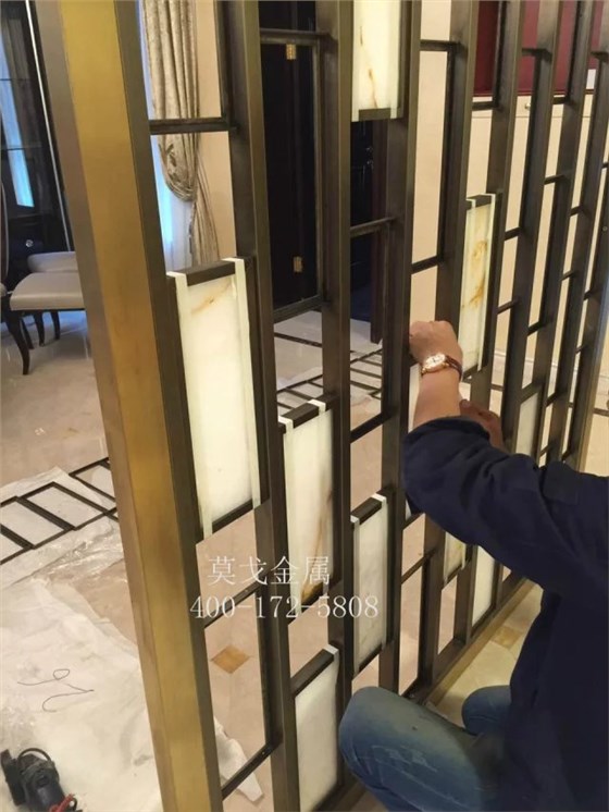 青古铜拉丝不锈钢屏风 青古铜拉丝不锈钢屏风