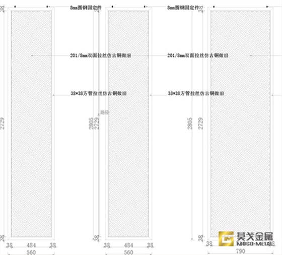 不锈钢屏风图纸