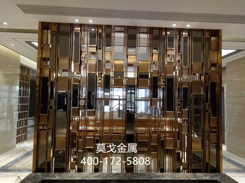 茶色不锈钢屏风